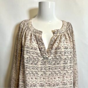 Silk Cynthia Rowley Beige Patterned Women's Top Size Small